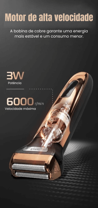 Barbeador Elétrico Zero Fio