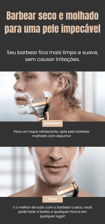 Barbeador Elétrico Zero Fio